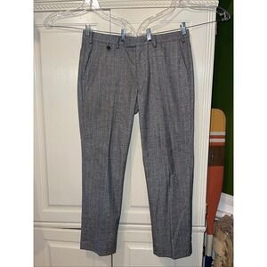 Murano Pants Men 36x30 Gray Alex Fit Pin Stripe Trousers Preppy Dressy